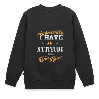 Connaissance drôle disant drôle cadeau - Sweat Premium enfant bio - noir - Dos - AI Model Kid Female (0cm)
