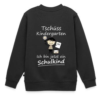 Kindergarten Schulkind Einschulung Shirt Geschenk - Kinder Premium Organic Sweatshirt - Schwarz - Hinten - AI Model Kid Female (0cm)