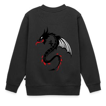 Drachen Tribal Tattoo Form 2204 uw - Kinder Premium Organic Sweatshirt - Schwarz - Hinten - AI Model Kid Female (0cm)