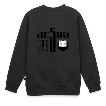 chrétien - Sweat Premium enfant bio - noir - Dos - AI Model Kid Female (0cm)
