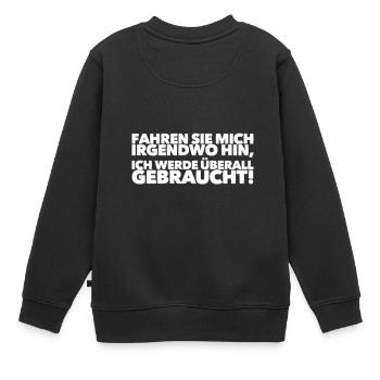 die Welt retten - Kinder Premium Organic Sweatshirt - Schwarz - Hinten - AI Model Kid Female (0cm)