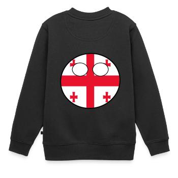 Countryball pays Patrie Géorgie - Sweat Premium enfant bio - noir - Dos - AI Model Kid Female (0cm)