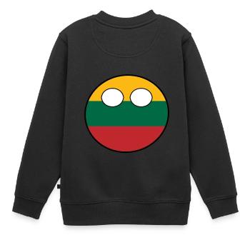 Countryball Pays Patrie Lituanie - Sweat Premium enfant bio - noir - Dos - AI Model Kid Female (0cm)