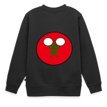Countryball pays Patrie Maroc - Sweat Premium enfant bio - noir - Dos - AI Model Kid Female (0cm)
