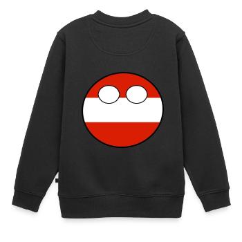Countryball Land Heimat Österreich - Kinder Premium Organic Sweatshirt - Schwarz - Hinten - AI Model Kid Female (0cm)