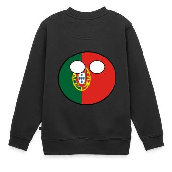 Countryball pays Patrie Portugal - Sweat Premium enfant bio - noir - Dos - AI Model Kid Female (0cm)