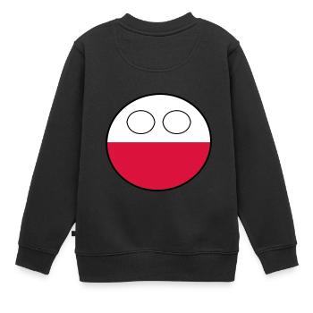 Countryball pays Patrie Pologne - Sweat Premium enfant bio - noir - Dos - AI Model Kid Female (0cm)