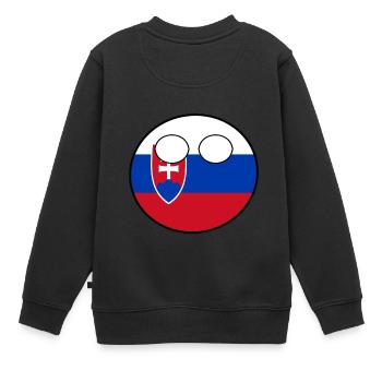 Countryball pays Patrie Slovaquie - Sweat Premium enfant bio - noir - Dos - AI Model Kid Female (0cm)