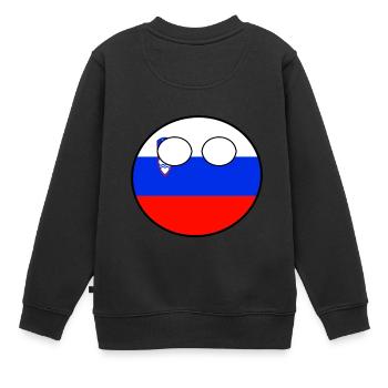 Countryball pays Patrie Slovénie - Sweat Premium enfant bio - noir - Dos - AI Model Kid Female (0cm)