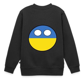 Countryball pays Patrie Ukraine - Sweat Premium enfant bio - noir - Dos - AI Model Kid Female (0cm)