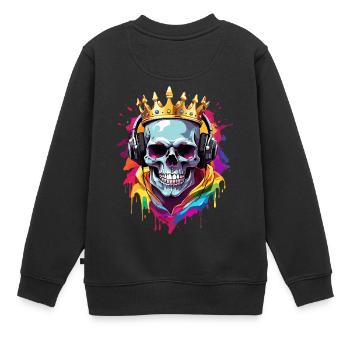 Casque - Sweat Premium enfant bio - noir - Dos - AI Model Kid Female (0cm)