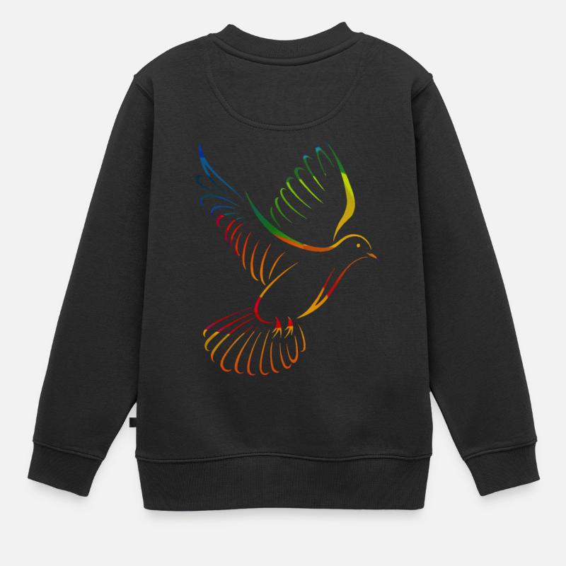 colombe de la paix - Sweat Premium enfant bio - noir