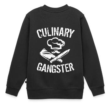 Kulinarische Gangster Professional Head Cook Geschenkidee - Kinder Premium Organic Sweatshirt - Schwarz - Hinten - AI Model Kid Female (0cm)