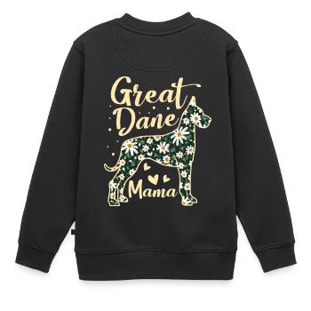 Deutsche Dogge Mama Mama Oma Tier Haustier Hund Liebhaber - Kinder Premium Organic Sweatshirt - Schwarz - Hinten - AI Model Kid Female (0cm)
