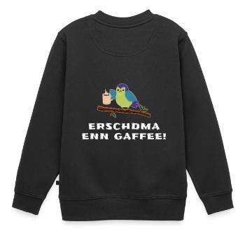 Sachsen Gaffee - Kinder Premium Organic Sweatshirt - Schwarz - Hinten - AI Model Kid Female (0cm)