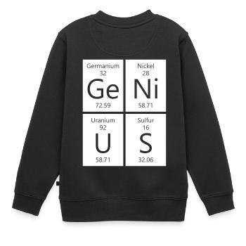 Chimie Genius - Ge Ni US - Sweat Premium enfant bio - noir - Dos - AI Model Kid Female (0cm)