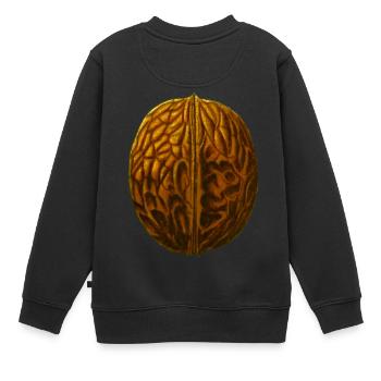 walnuts walnuss veggie gemuese fruits10 - Kinder Premium Organic Sweatshirt - Schwarz - Hinten - AI Model Kid Female (0cm)