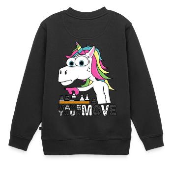 Echecs - faire votre déménagement - Sweat Premium enfant bio - noir - Dos - AI Model Kid Female (0cm)
