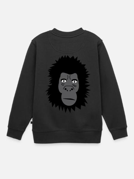 Gorilla - Sweat Premium enfant bio - noir