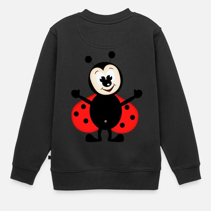 Marienkäfer - Kinder Premium Organic Sweatshirt - Schwarz