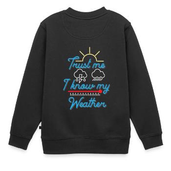 Meteorologie - Kinder Premium Organic Sweatshirt - Schwarz - Hinten - AI Model Kid Female (0cm)