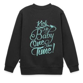 idée de cadeau naissance bébé enfant né naissance - Sweat Premium enfant bio - noir - Dos - AI Model Kid Female (0cm)