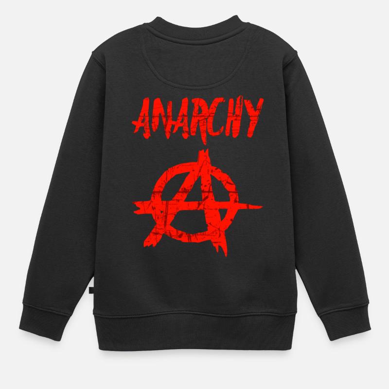 anarchie - Sweat Premium enfant bio - noir