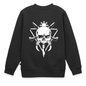 Eskrima Kali Arnis - Kinder Premium Organic Sweatshirt - Schwarz - Hinten - AI Model Kid Female (0cm)