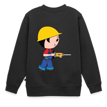 travailleur de la construction travailleur de la construction Strassenbau tierfb - Sweat Premium enfant bio - noir - Dos - AI Model Kid Female (0cm)