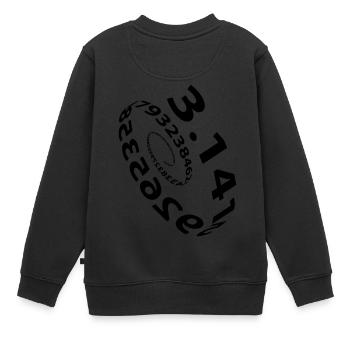 Pi 3,14 Kreiszahl in einer Spirale - Kinder Premium Organic Sweatshirt - Schwarz - Hinten - AI Model Kid Female (0cm)