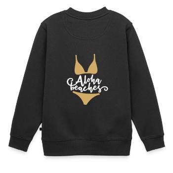 Aloha été bikini maillot de bain plage cadeau - Sweat Premium enfant bio - noir - Dos - AI Model Kid Female (0cm)