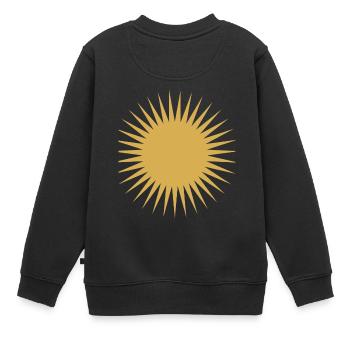 Sonne - Kinder Premium Organic Sweatshirt - Schwarz - Hinten - AI Model Kid Female (0cm)