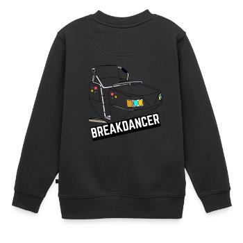 Breakdance Kirmes Fahrgeschäft Schausteller - Kinder Premium Organic Sweatshirt - Schwarz - Hinten - AI Model Kid Female (0cm)