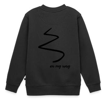 sur mon chemin - Sweat Premium enfant bio - noir - Dos - AI Model Kid Female (0cm)