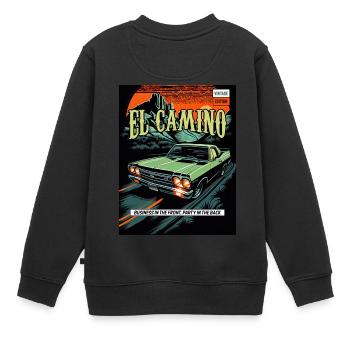 El Camino Vintage Comic - Sweat Premium enfant bio - noir - Dos - AI Model Kid Female (0cm)