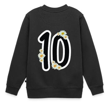 10 Years Birthday Tenth Birthday Shirt - Kids Premium Organic Sweatshirt - black - Back - AI Model Kid Female (0cm)