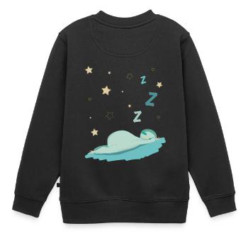 Trägheit - Kinder Premium Organic Sweatshirt - Schwarz - Hinten - AI Model Kid Female (0cm)