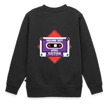 Volume 1977 Édition avril - Sweat Premium enfant bio - noir - Dos - AI Model Kid Female (0cm)