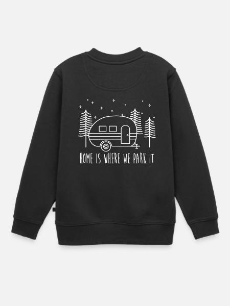 wohnwagen - Kinder Premium Organic Sweatshirt - Schwarz