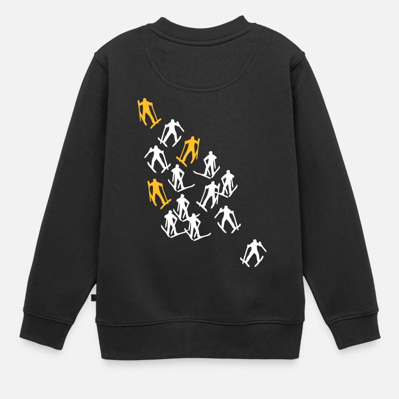 ski runner - Sweat Premium enfant bio - noir