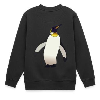 manchot - Sweat Premium enfant bio - noir - Dos - AI Model Kid Female (0cm)
