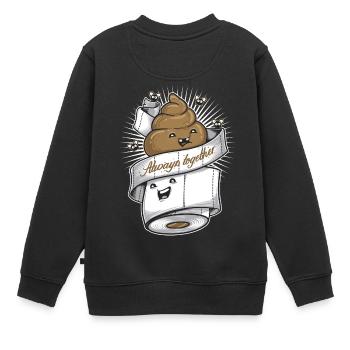 immer zusammen - Kinder Premium Organic Sweatshirt - Schwarz - Hinten - AI Model Kid Female (0cm)