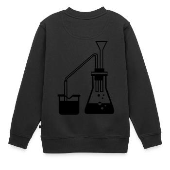 Chemie Experiment Geschenkidee Substanz mischen - Kinder Premium Organic Sweatshirt - Schwarz - Hinten - AI Model Kid Female (0cm)