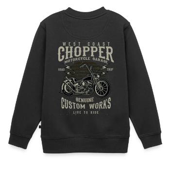 Chopper - Kinder Premium Organic Sweatshirt - Schwarz - Hinten - AI Model Kid Female (0cm)