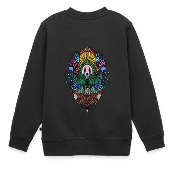 création d'équilibre - Sweat Premium enfant bio - noir - Dos - AI Model Kid Female (0cm)