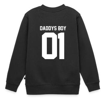 Daddys Boy 01 - Kinder Premium Organic Sweatshirt - Schwarz - Hinten - AI Model Kid Female (0cm)