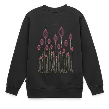 Plantes décoratives - Sweat Premium enfant bio - noir - Dos - AI Model Kid Female (0cm)