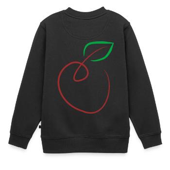 pomme - Sweat Premium enfant bio - noir - Dos - AI Model Kid Female (0cm)