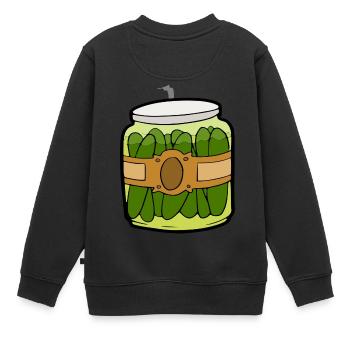 concombres - Sweat Premium enfant bio - noir - Dos - AI Model Kid Female (0cm)