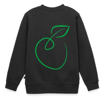 pomme - Sweat Premium enfant bio - noir - Dos - AI Model Kid Female (0cm)
